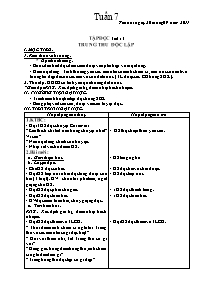 Giáo án Khối 4 - Tuần 7 - Năm học 2011-2012 (