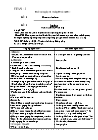 Giáo án Khối 4 (Buổi 1) - Tuần 10 - Năm học 2011-2012 (Bản hay nhất)