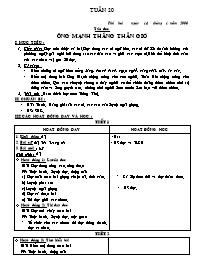 Giáo án Khối 4 - Tuần 20 (Bản cực hay)