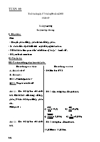 Giáo án Lớp 4 - Tuần 10 - Năm học 2011-2012 (Bản 2 cột tích hợp các môn)