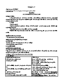 Giáo án Lớp 4 - Tuần 17 - Năm học 2011-2012 (Bản 2 cột tích hợp các môn)