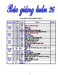 Giáo án Lớp 4 - Tuần 26 - Năm học 2011-2012 (Bản 2 cột)