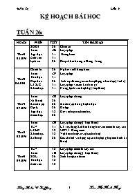 Giáo án Lớp 4 - Tuần 26 - Năm học 2011-2012 - Lâm Thị Thanh Thúy