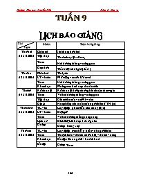 Giáo án Lớp 4 - Tuần 9 - Năm học 2012-2013 - Trường TH Nguyễn Trãi