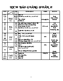 Giáo án Lớp 2 - Tuần 12 (Bản đẹp)