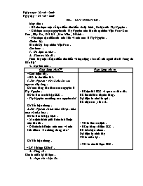 Giáo án Lớp 4 - Tuần 6, Thứ 5 (Bản 2 cột)