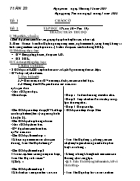 Giáo án Lớp 5 - Tuần 20 - Năm học 2011-2012 (