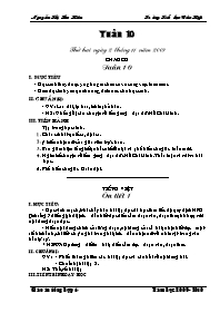 Giáo án Lớp 4 - Tuần 10 - Nguyễn Thị Thu Hiền