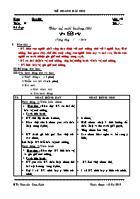 Giáo án Lớp 4 - Tuần 31 - Nguyễn Cao Minh