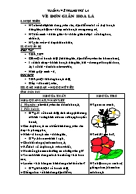 Giáo án Mĩ thuật Lớp 4 - Tuần 9: Vẽ trang trí - Vẽ đơn giản hoa lá