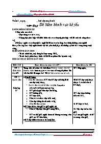 Giáo án Tiếng Việt Lớp 4 - Chương trình học kỳ I (Chuẩn kiến thức 2 cột)