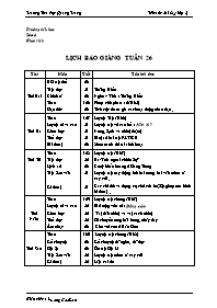 Giáo án Khối 4 - Tuần 26 - Lương Cao Sơn