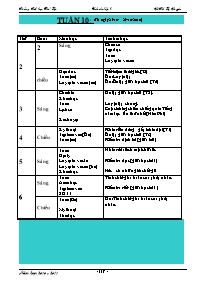 Giáo án Lớp 4 - Tuần 10 - Năm học 2010-2011 -