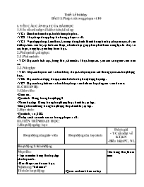 Thiết kế bài dạy Toán Lớp 4 - Bài 11: Phép trừ trong phạm vi 10