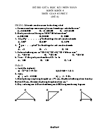 3 Đề thi giữa học kì 1 Toán Lớp 4