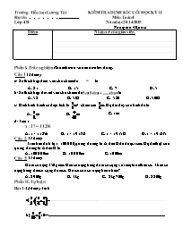 Kiểm tra định kì cuối học kì 2 Toán Lớp 4 - T