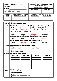 Kiểm tra định kì Toán Lớp 4 - Năm học 2017-20