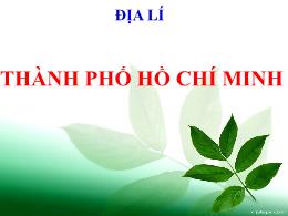 Bài giảng Địa lí Lớp 4 - Bài 21: Thành phố Hồ