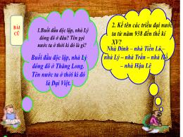 Bài giảng Lịch sử Lớp 4 - Bài 21: Trịnh – Ngu
