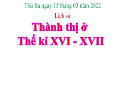 Bài giảng Lịch sử Lớp 4 - Bài 23: Thành thị ở
