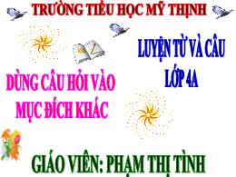 Bài giảng Luyện từ và câu Lớp 4 - Tuần 14: Dù