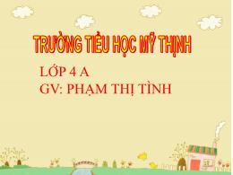 Bài giảng Luyện từ và câu Lớp 4 - Tuần 19: Mở