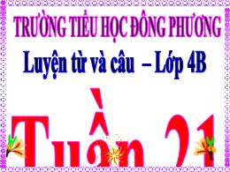 Bài giảng Luyện từ và câu Lớp 4 - Tuần 21 - B