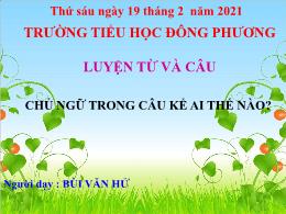 Bài giảng Luyện từ và câu Lớp 4 - Tuần 22 - B