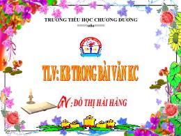 Bài giảng Tập làm văn Lớp 4 - Bài: Kết bài tr