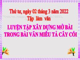 Bài giảng Tập làm văn Lớp 4 - Tuần 25 - Bài: 