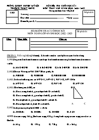 Bài kiểm tra cuối học kì I môn Toán Lớp 4 - N