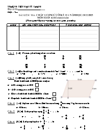 Đề kiểm tra cuối học kì II môn Toán Lớp 4 - Đ