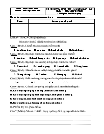 Đề kiểm tra cuối kì II môn Công nghệ Lớp 4 - 