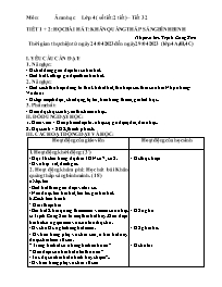 Giáo án Âm nhạc Lớp 4 - Tuần 32 - Tiết 1+2: H
