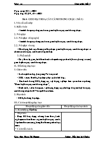 Giáo án Công nghệ Lớp 4 (Kết nối tri thức với