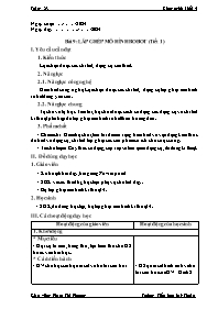 Giáo án Công nghệ Lớp 4 (Kết nối tri thức với