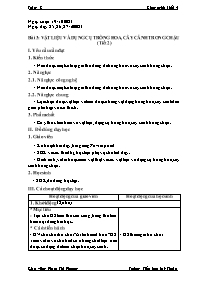 Giáo án Công nghệ Lớp 4 (Kết nối tri thức với