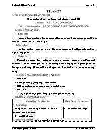Giáo án Khối 4 - Tuần 27 - Năm học 2023-2024