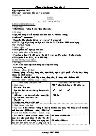 Giáo án Toán Lớp 4 - Tuần 19+20 - Năm học 202