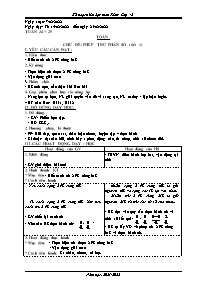 Giáo án Toán Lớp 4 - Tuần 24+25 - Năm học 202