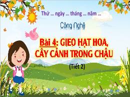 Bài giảng Công nghệ 4 (Kết nối tri thức) - Bà