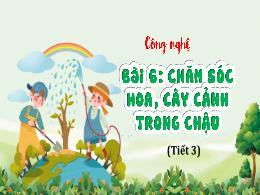 Bài giảng Công nghệ 4 (Kết nối tri thức) - Bà