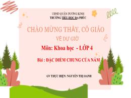 Bài giảng Khoa học 4 (Kết nối tri thức) - Bài
