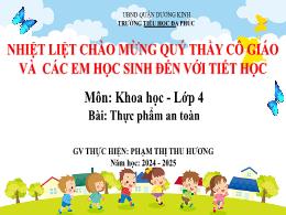 Bài giảng Khoa học 4 (Kết nối tri thức) - Bài