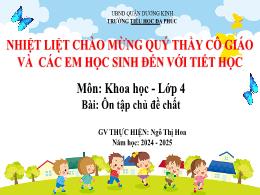 Bài giảng Khoa học 4 (Kết nối tri thức) - Bài