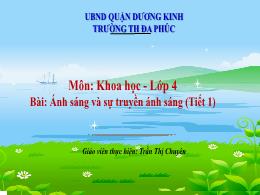 Bài giảng Khoa học 4 (Kết nối tri thức) - Bài