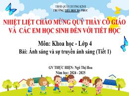 Bài giảng Khoa học 4 (Kết nối tri thức) - Bài