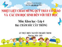 Bài giảng Khoa học 4 (Kết nối tri thức) - Bài