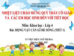 Bài giảng Khoa học 4 (Kết nối tri thức) - Bài