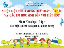 Bài giảng Khoa học 4 (Kết nối tri thức) - Bài